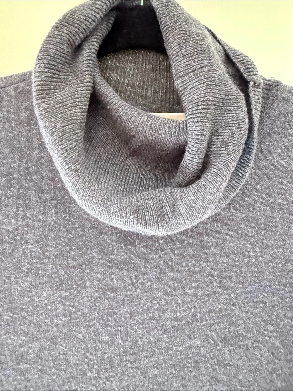 Michael Kors Heather Charcoal Turtleneck Long-Sleeve Tunic with Zip Pockets